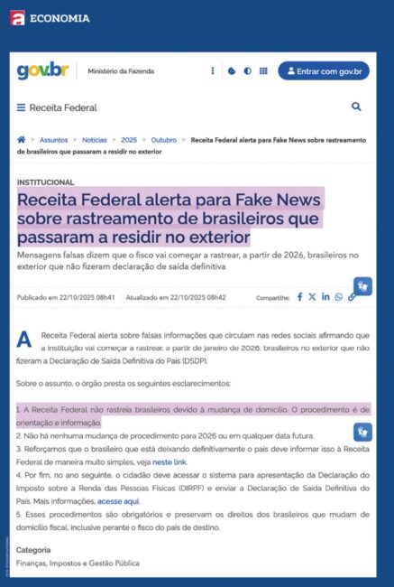 COMUNICADO OFICIAL DA RECEITA FEDERAL | ED. 621